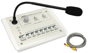 Пульт JDM RC-600 настольный микрофонныйс селектором 5 зон, возможностью управления блоком сообщений DMТ-100