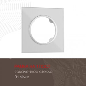 Рамка на 1 пост Arte Milano 502.01-1. silver