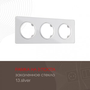 Рамка на 3 поста Arte Milano 502.13-3. silver