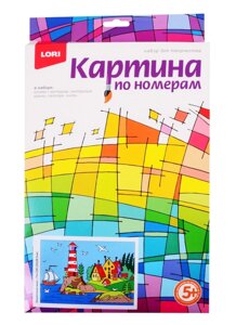 Ркн-028 Картина по номерам для мал. Сказочный маяк (20х28,5см) (LORI) (набор для творч.) (5+коробка)