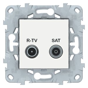 Розетка R-TV + SAT оконечная Schneider Electric UNICA NEW NU545518