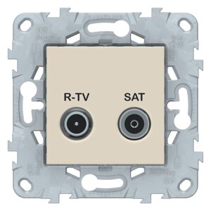 Розетка R-TV + SAT оконечная Schneider Electric UNICA NEW NU545544