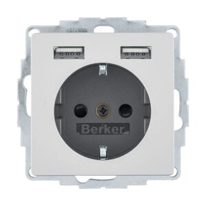 Розетка с/з USB 20IP Berker Q. 1 48036084