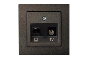 Розетка TV/интернет RJ-45 Liregus EPSILON 28-113