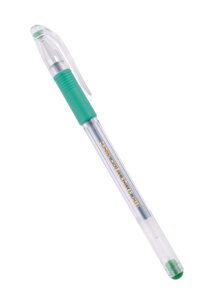 Ручка гелевая Crown, Hi-Jell Grip, зеленая 0,5 мм
