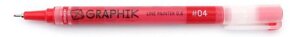 Ручка капиллярная Graphik Line Painter №04 ярко-красный new