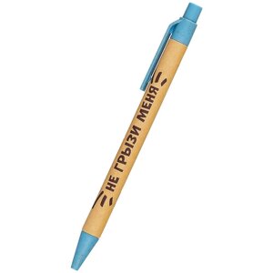 Ручка шариковая авт. синяя EKO "Не грызи меня", 0,7мм