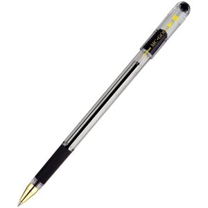 Ручка шариковая черная "MC Gold" 0,7мм, чернила на масл. основе, грип., MunHwa
