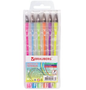 Ручки гелевые Brauberg, Jet, 6 цветов 0,7 мм