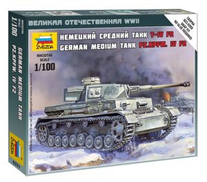 Сборная модель Немецкий средний танк T-IV F2, 6251, ЗВЕЗДА