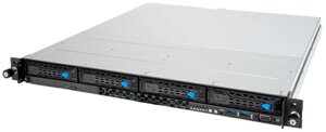 Серверная платформа 1U ASUS RS300-E11-PS4 (LGA1200, C252, 4*DDR4(3200), 4*3.5" HS, 2*glan, mlan, 4*USB 3.2, 2*VGA, HDMI, 350W)