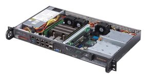 Серверная платформа 1U supermicro SYS-5019D-4C-FN8tp (D-2123IT, 4*DDR4 (2666), 4*2.5", 2*M. 2, 2*PCIE, 2*10glan SFP+2*10glan, 4*glan, IPMI lan, VGA,