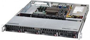 Серверная платформа 1U Supermicro SYS-5019S-M (1151, C236, 4xDDR4, 4x3.5" HS, 2xGE, 350W, Rail)