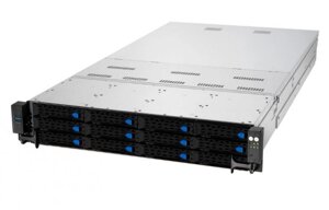 Серверная платформа 2U ASUS RS720-E10-RS12 (2*LGA4189, C621A, 32*DDR4 (3200), 12*3.5"2.5" HS, 2*M. 2, 5*PCIE, 2*10glan, IPMI lan, 2*1600W, VGA, 4*USB