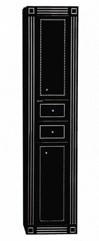 Шкаф-пенал напольный Misty Venezia 40 L черный, серебро