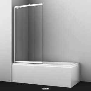 Шторка на ванну Wasserkraft Main 100х140 профиль хром стекло прозрачное