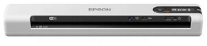 Сканер портативный Epson WorkForce DS-80W B11B253402 A4, CIS, 600x600dpi, ч/б 4 стр/мин, цв. 4 стр/мин, 24 бит, Wi-Fi, USB