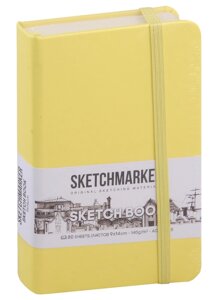 Скетчбук 9*14 80л "Sketchmarker" лимонный, нелинованн. 140г/м2, слоновая кость, тв. обл.