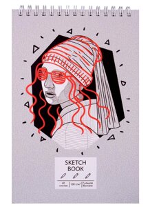 Скетчбук А5 40л "SKETCHBOOK. Art", белый офсет, 100г/м2, евроспираль