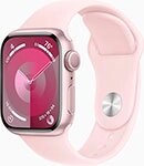 Смарт-часы Apple Watch Series 9, A2978, 41 мм, корпус розовый, Sport Band, ремешок светло-розовый, M/L (MR943ZP/A)