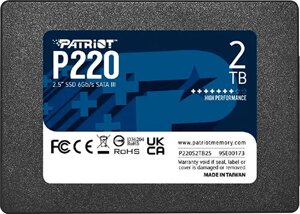 SSD накопитель patriot memory 2.5 P220 2048 гб SATA III (P220S2tb25)