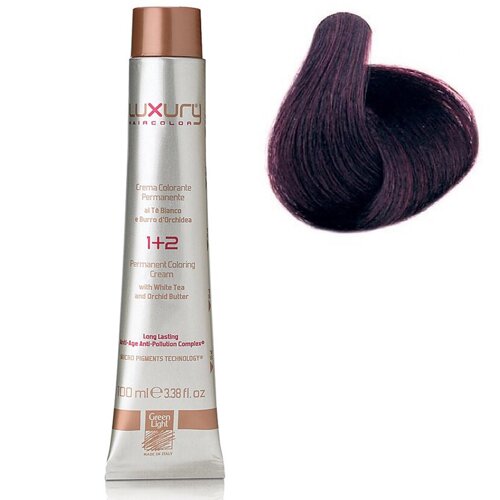 Стойкая крем-краска Интенсивный светлый фиолетовый каштан 5.22 Luxury Hair Color Intense Light Iris? Brown 5.22