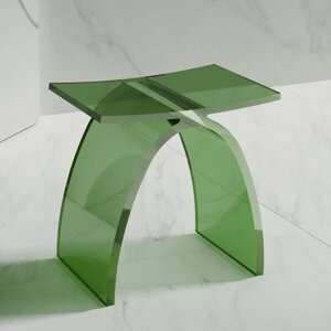 Стульчик для ванной прозрачный Abber Kristall зеленый
