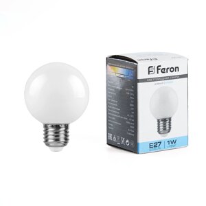 Светодиодная лампа Feron 1W 80Lm 6400K E27 25115
