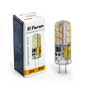 Светодиодная лампа Feron 3W 230Lm 2700K G4 25531