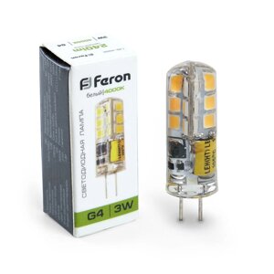Светодиодная лампа Feron 3W 240Lm 4000K G4 25532
