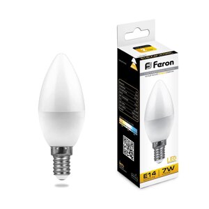 Светодиодная лампа Feron 7W 560Lm 2700K E14 25475