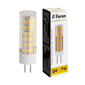 Светодиодная лампа Feron 7W 560Lm 2700K G4 25863