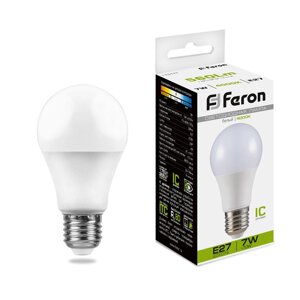 Светодиодная лампа Feron 7W 560Lm 4000K E27 25445