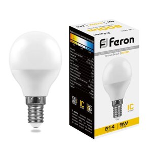 Светодиодная лампа Feron 9W 800Lm 2700K E14 25801