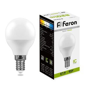 Светодиодная лампа Feron 9W 820Lm 4000K E14 25802