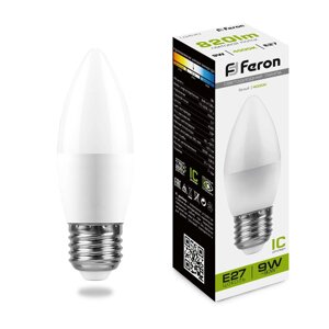 Светодиодная лампа Feron 9W 820Lm 4000K E27 25937