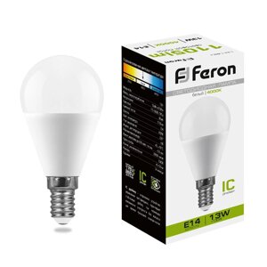 Светодиодная лампа Feron G45 13W 1105Lm 4000K E14 38102