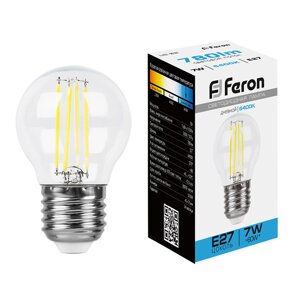 Светодиодная лампа Feron G45 7W 780Lm 6400K E27 38222