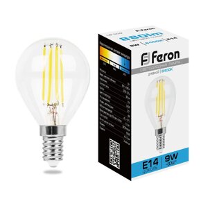 Светодиодная лампа Feron G45 9W 880Lm 6400K E14 38223