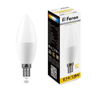 Светодиодная лампа Feron Свеча 13W 1080Lm 2700K E14 38107