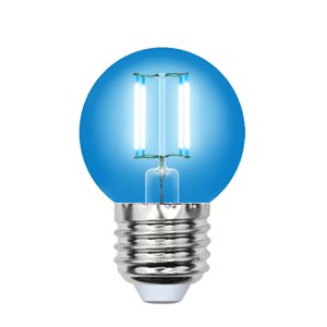 Светодиодная лампа Uniel Шар 5W 350Lm Синий E27 UL-00002990