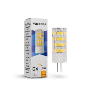 Светодиодная лампа Voltega CAPSULE G4 Капсульная 5W 460Lm 3000K G4 7183