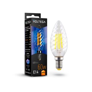 Светодиодная лампа Voltega CRYSTAL Свеча 6W 580Lm 2800K E14 7027