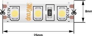 Светодиодная лента 12V Зеленый 9,6w/m 5m SWG 014779