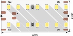 Светодиодная лента 24V 4000K 25W/m 2,5m DesignLed 003246