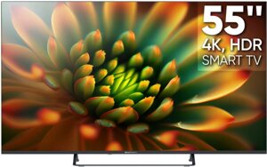 Телевизор topdevice TDTV55BS05u_bk black, 4K UHD, smart TV, DVB-T2/C/S2, 3*HDMI, 2*USB