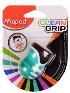 Точилка 1отв. Clean Grip", автомат. откр. закр., блистер, Maped