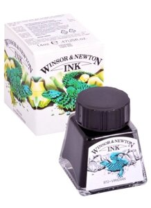 Тушь художественная Winsor&Newton, 14 мл, виридоновая зеленая