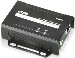 Удлинитель Aten VE801T-AT-G передатчик/extender/transmitter, HDMI HDBaseT-Lite, 60 метр., 1xUTP Cat5e, HDMI+RJ45, F, без шнуров, Б. П. 220> 5V, по в