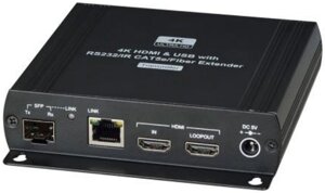 Удлинитель SC&T HKM01-4K HDMI KVM (комплект приёмник + передатчик) по Ethernet до 140м (CAT5e), до 150м (CAT6). Позволяет передавать HDMI (1.4, до 4K (3